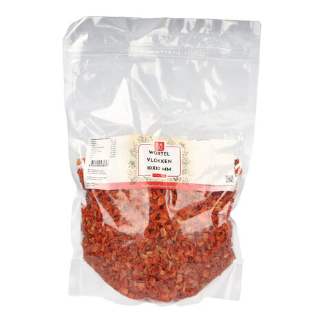 Wortel vlokken 10x10 mm Wortel vlokken 10x10 mm