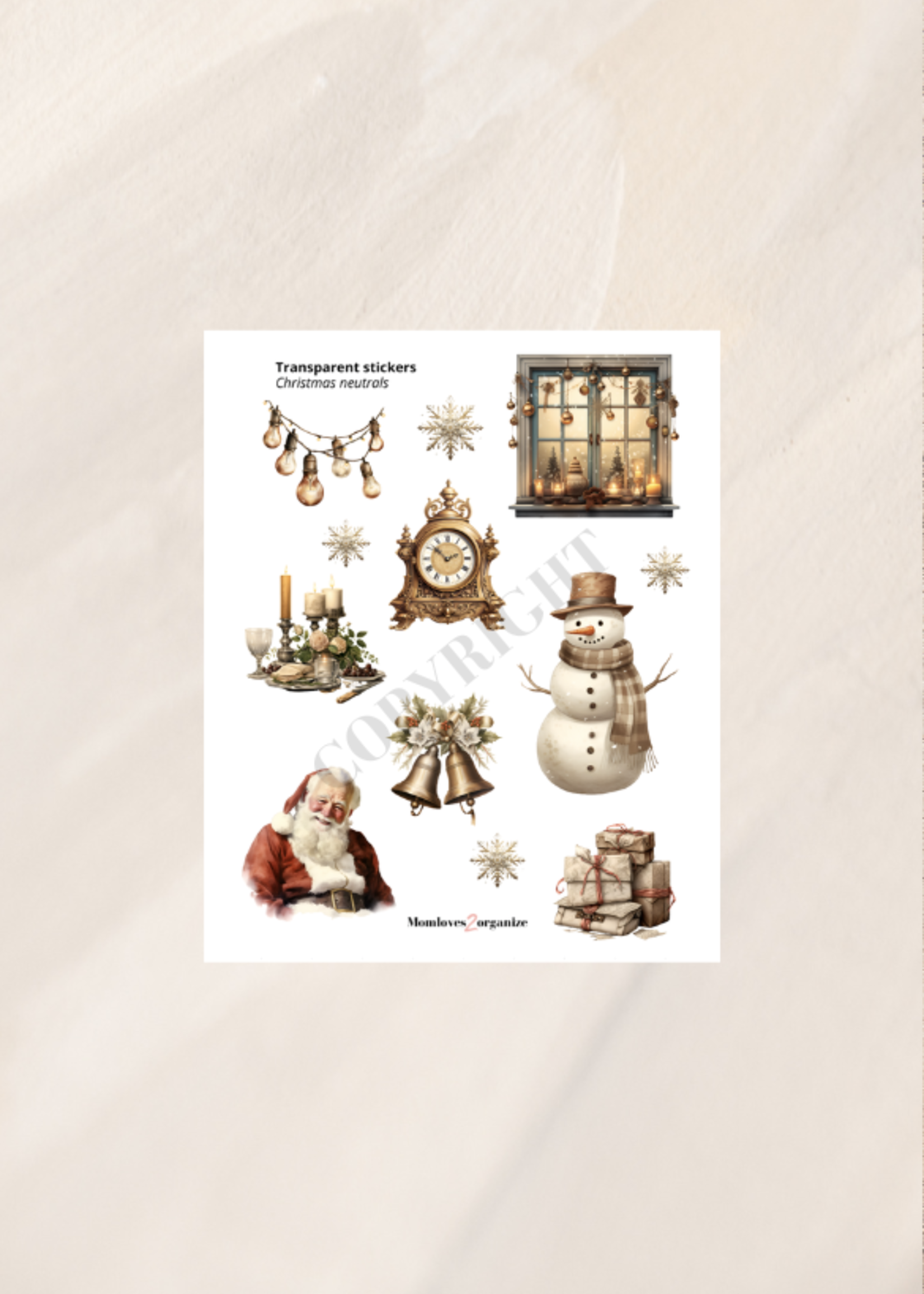 Transparent stickers || christmas images