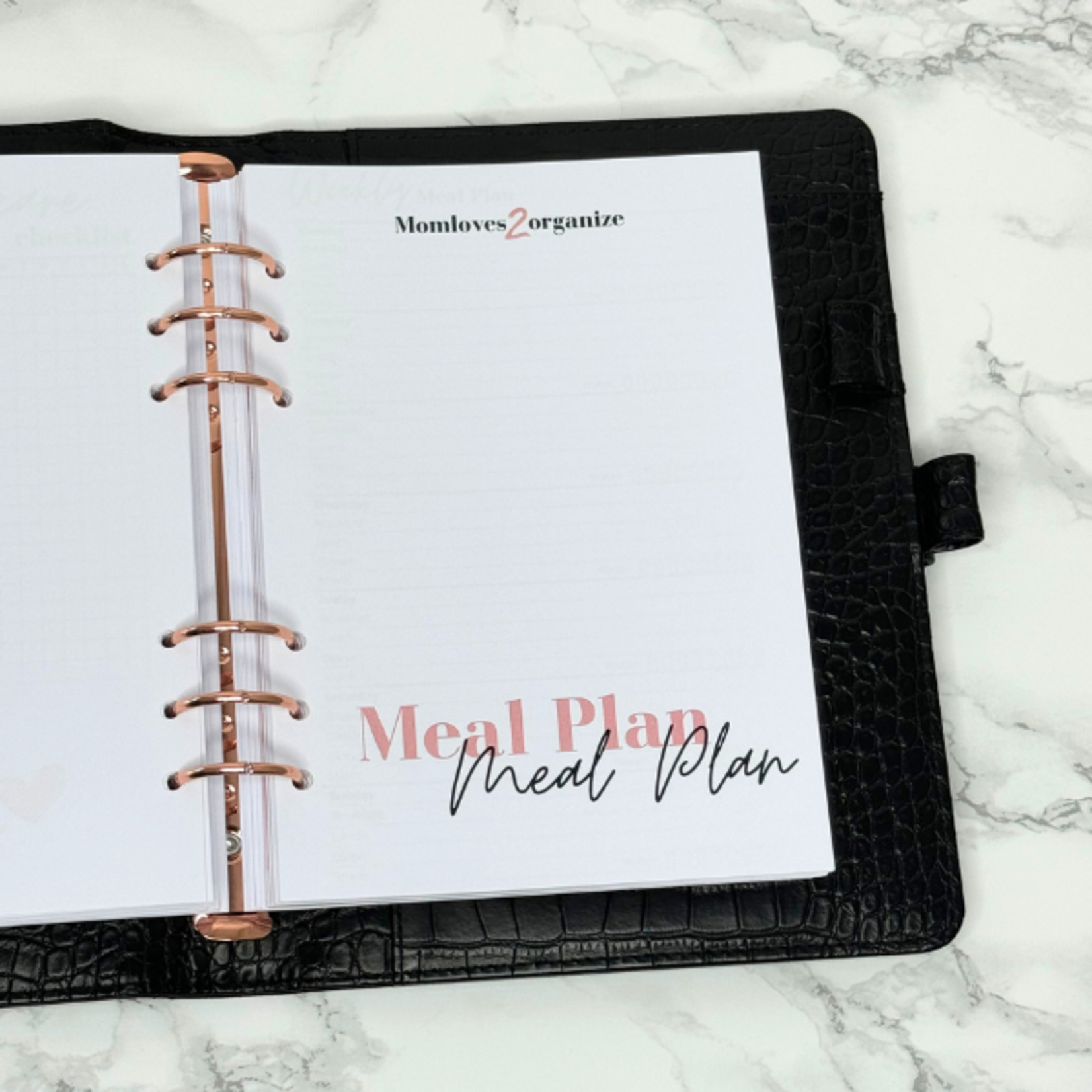 Weekly Meal Plan A5 - Momloves2organize