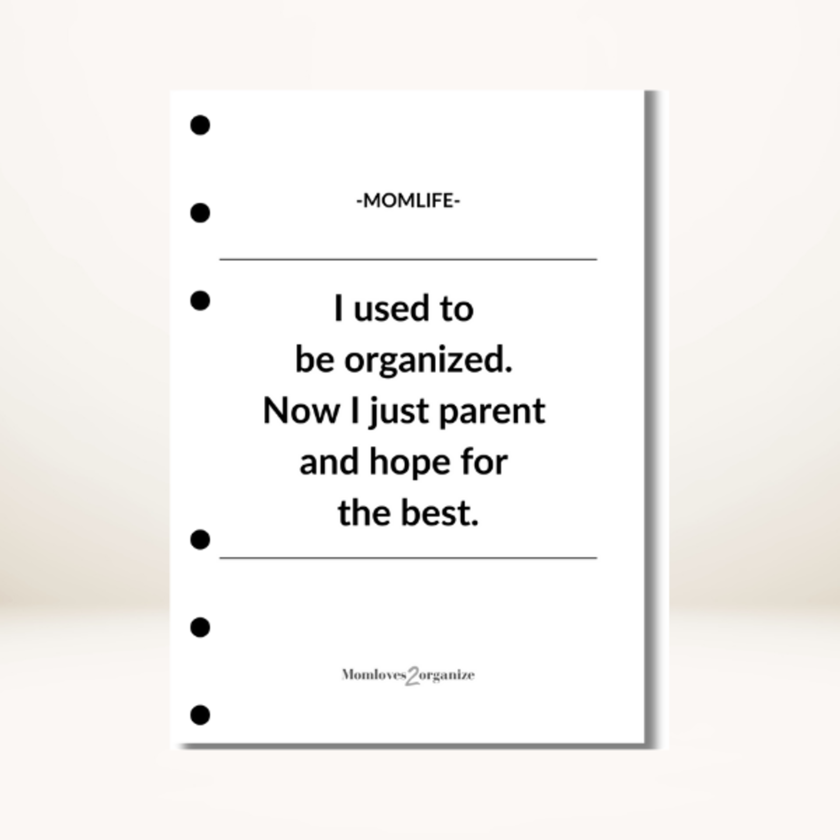 Cardboards Momlife A5 (Set of 6 pieces)