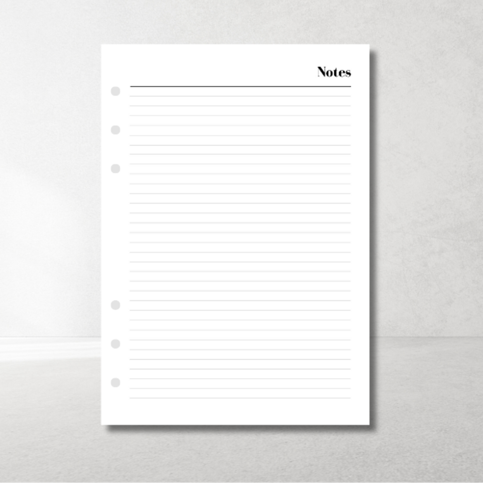 Notitieblaadjes A5 – set van 26 voor 6-gaats planner