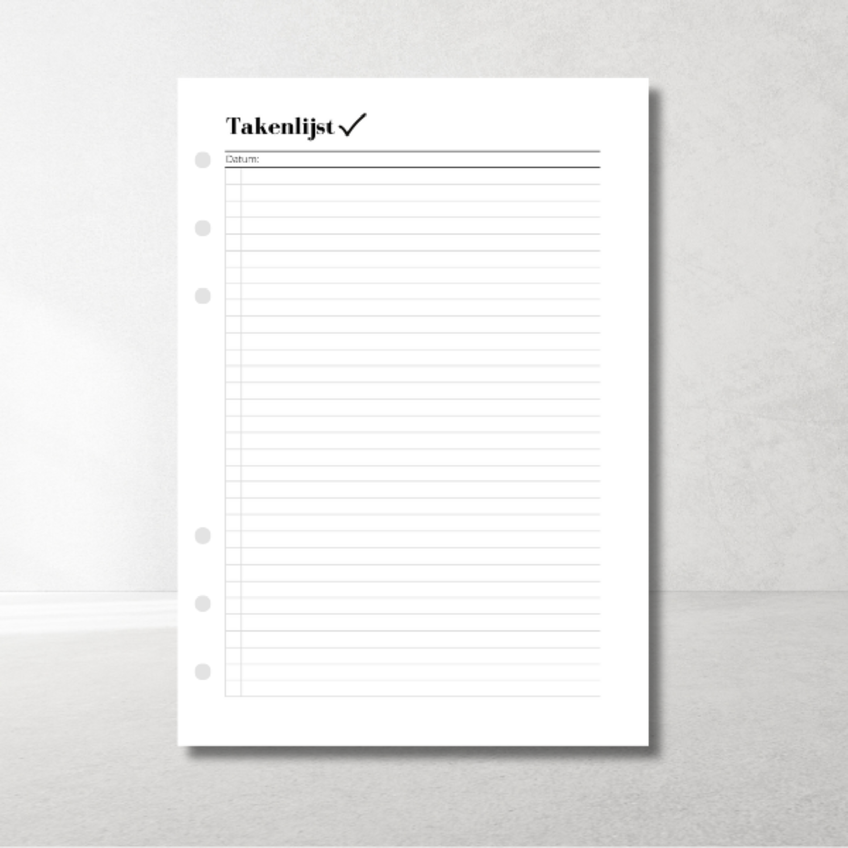 A5 To-do Lists – set of 26 for 6-ring planner