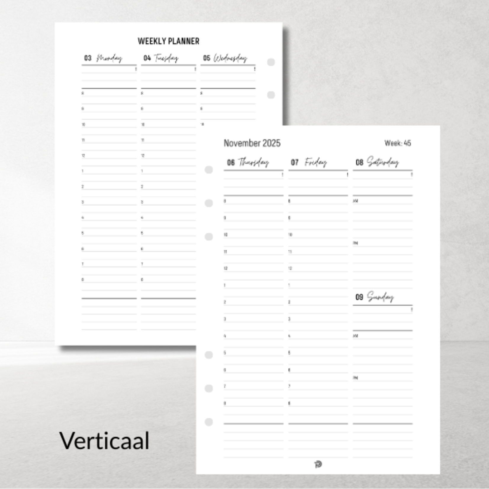 A5 Ringband Planner Agenda Zand - 20 mm ringen