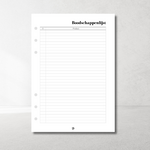 A5 Ring Binder Planner Shopping List Inserts