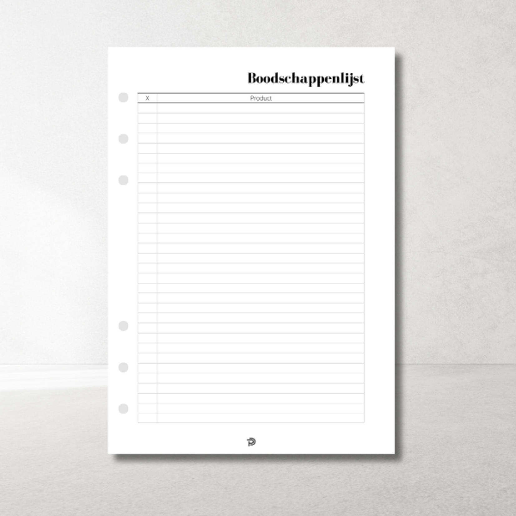 A5 Ringbandplanner Inhoud Boodschappenlijst – overzichtelijk & praktisch