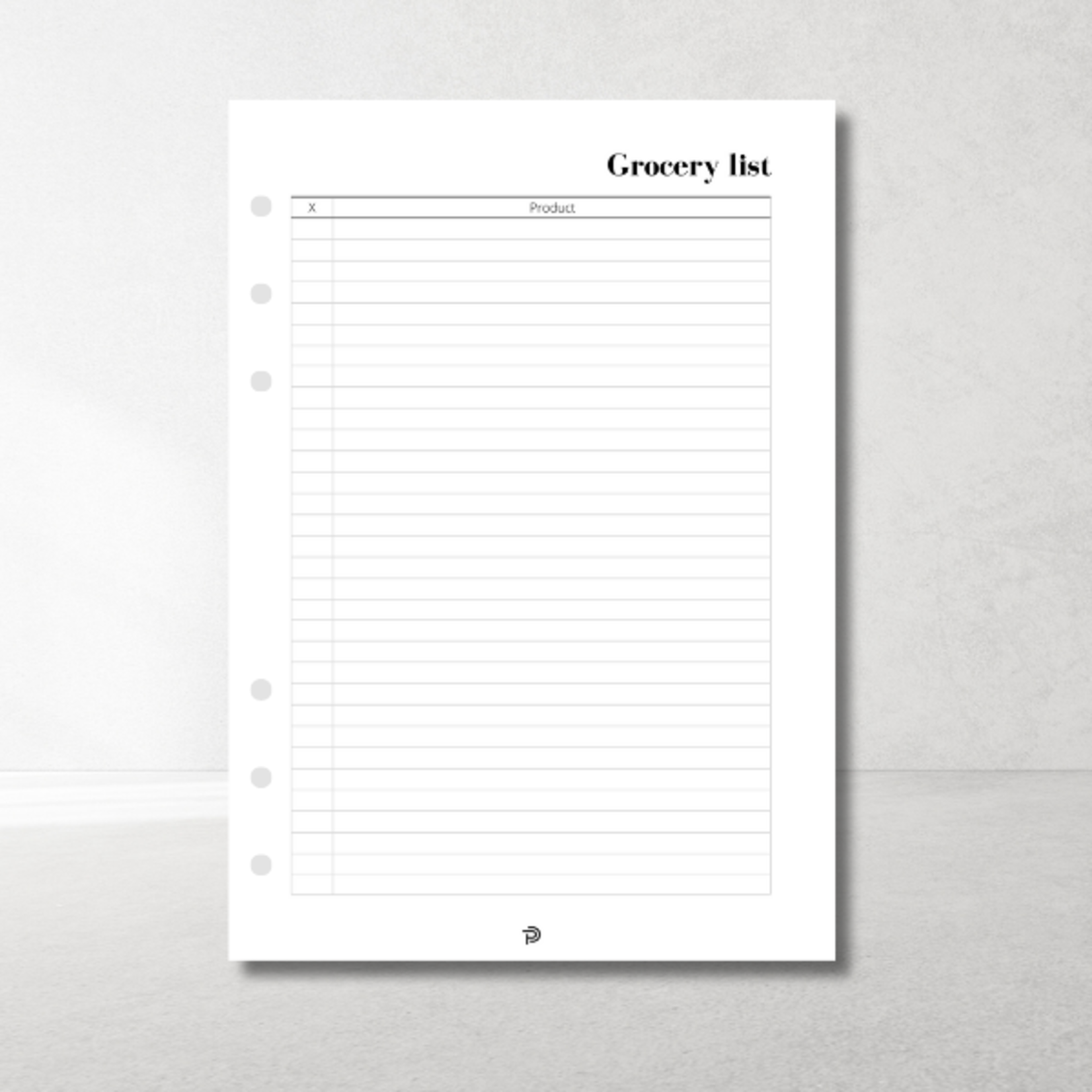 A5 Ring Binder Planner Shopping List Inserts – organized & practical