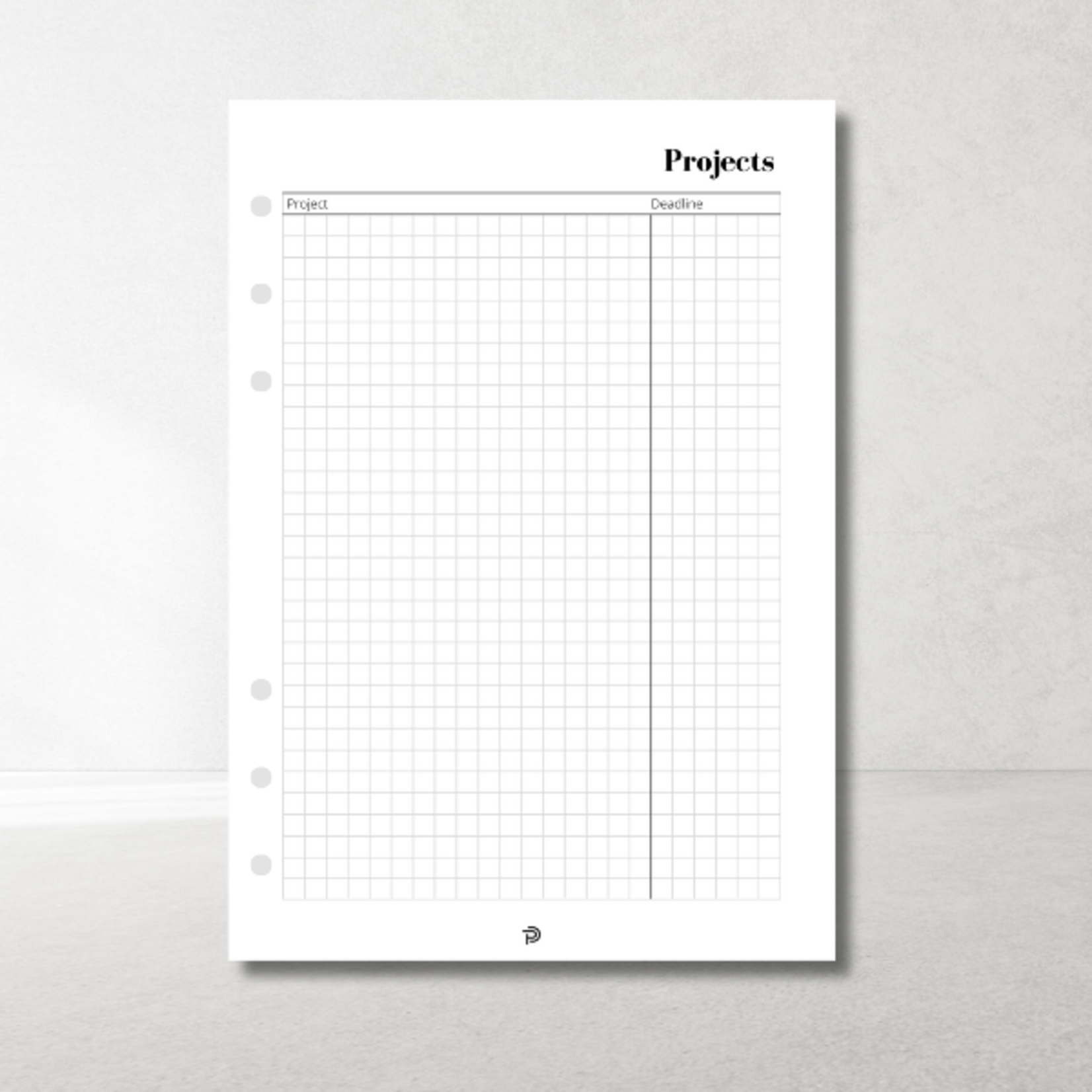 A5 Ring Binder Planner Project Inserts – organize tasks & deadlines