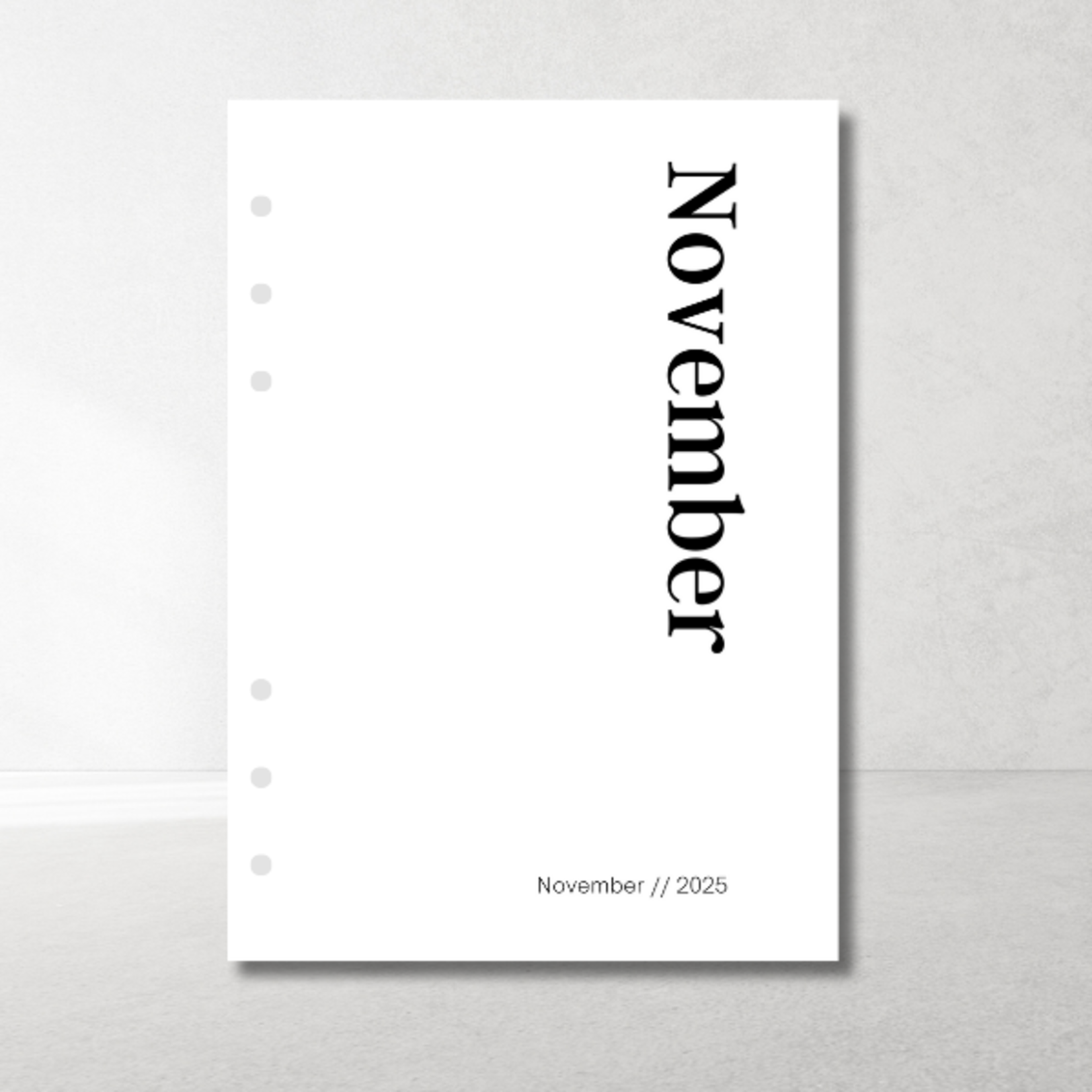 A5 White Croco Ring Binder Planner – stylish & spacious with 30 mm rings