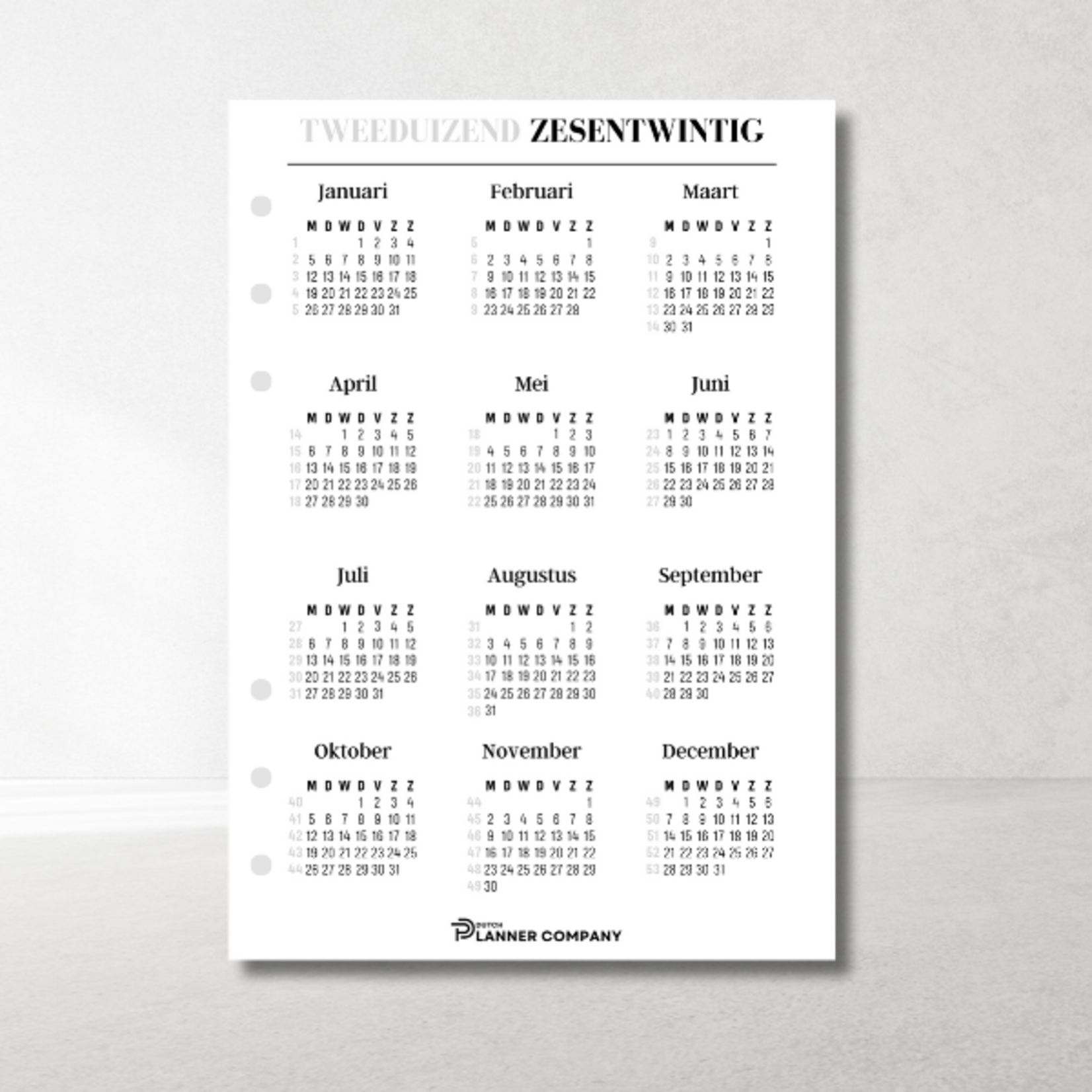 A5 White Croco Ring Binder Planner – stylish & spacious with 30 mm rings