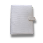 A5 White Croco Ring Binder Planner