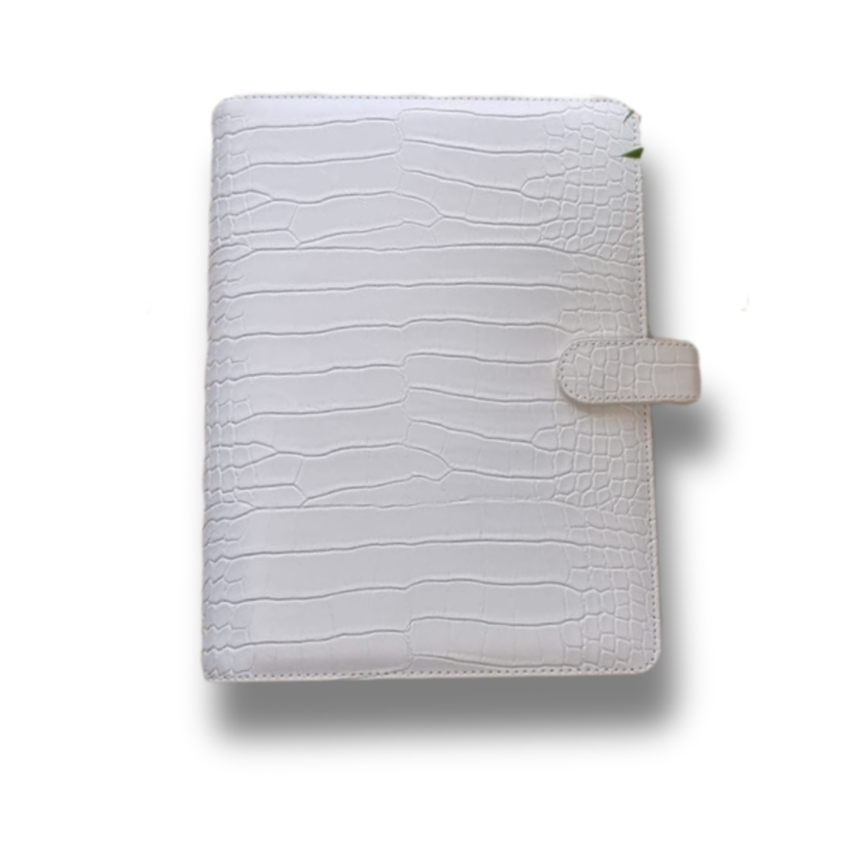 A5 White Croco Ring Binder Planner – stylish & spacious with 30 mm rings
