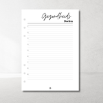 A5 Ring Binder Planner Health Inserts