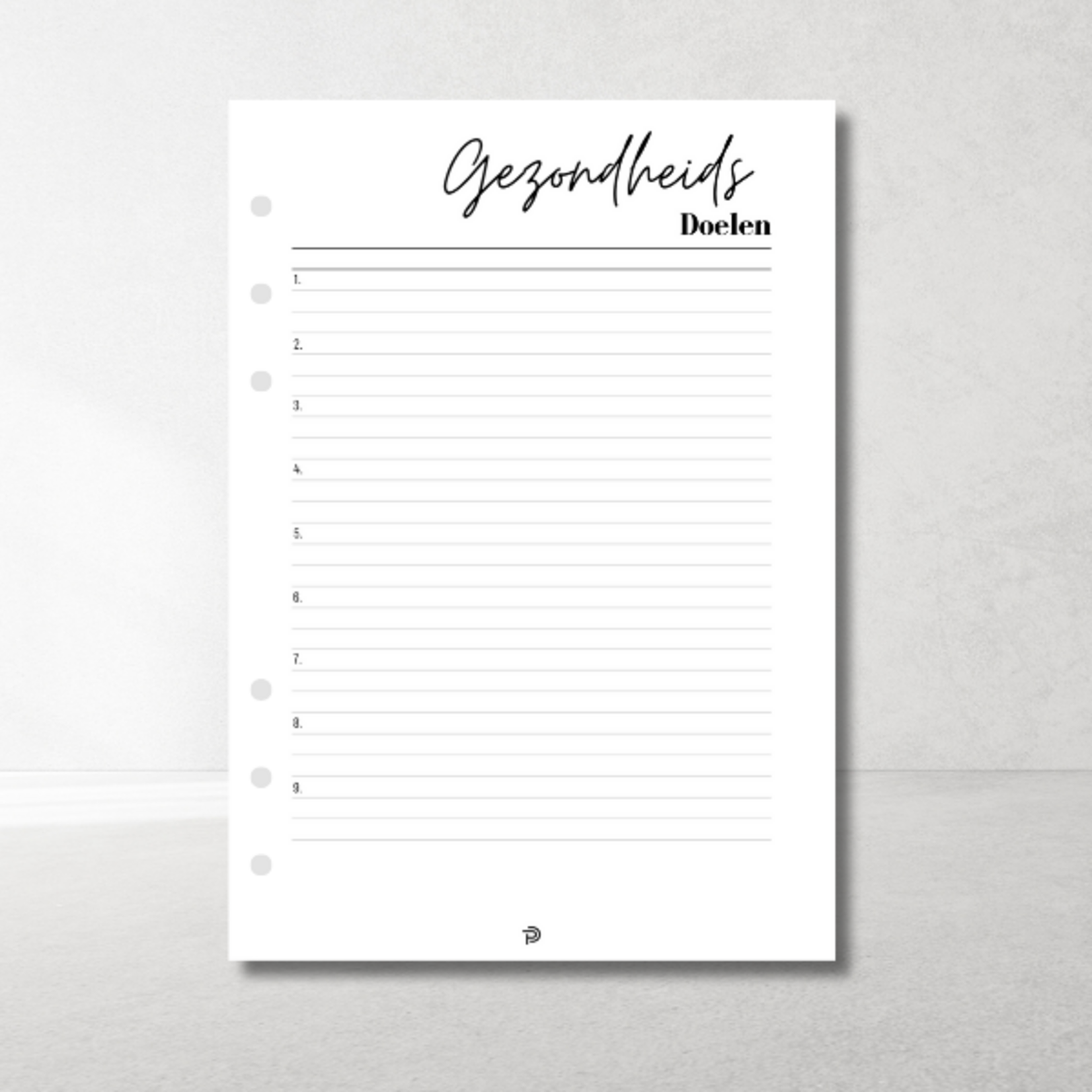 A5 Ring Binder Planner Health Inserts – goals, trackers & progress