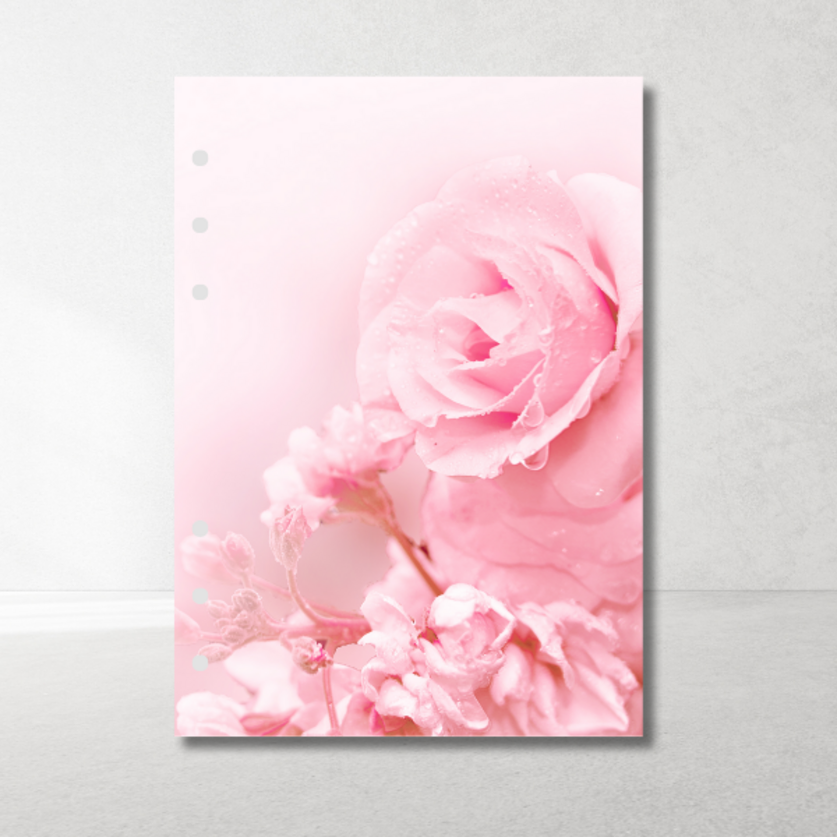 A5 Planner Inlegkaarten Pink Flowers – set van 6, 6 designs