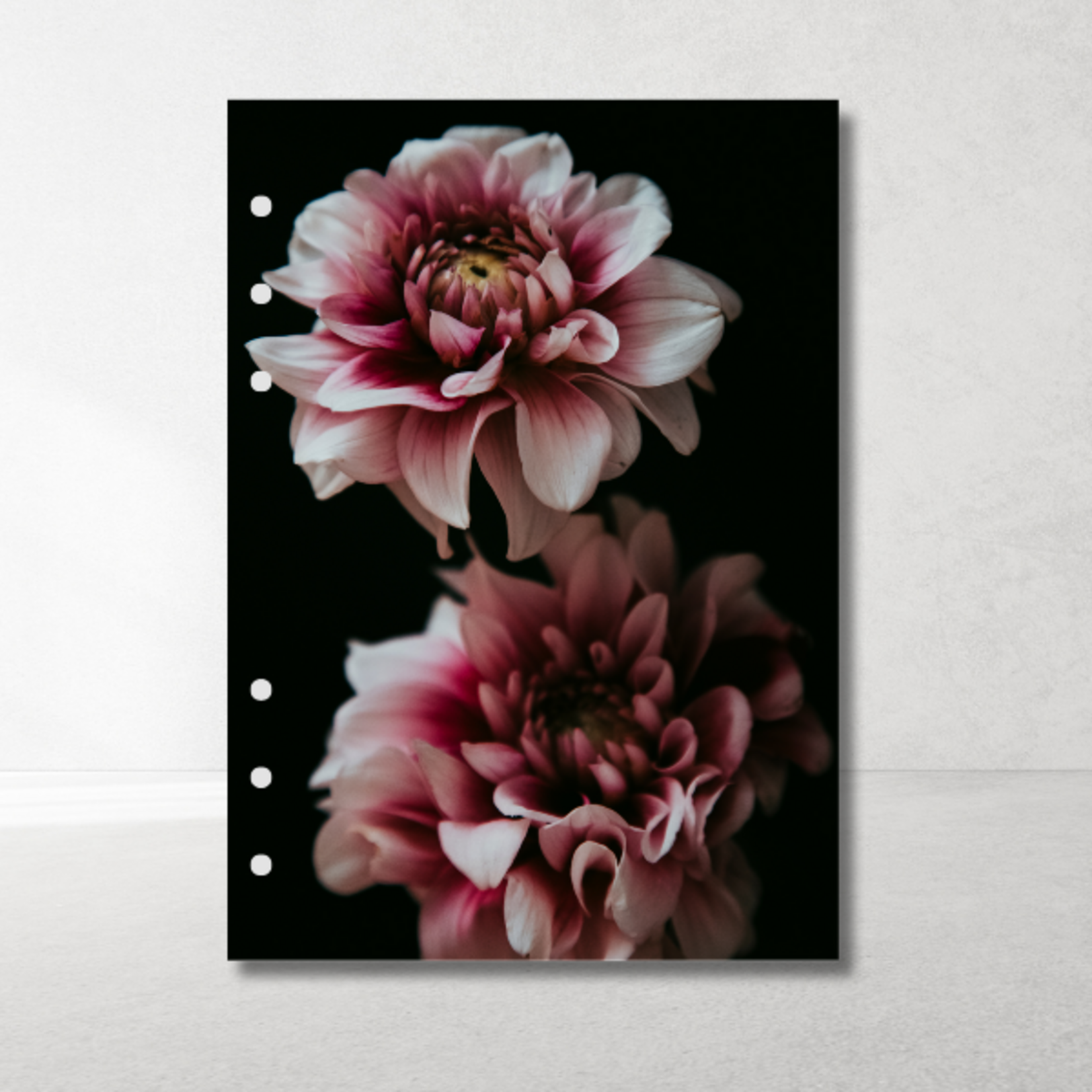 A5 Planner Inlegkaarten Dark Flowers – set van 6, 6 designs