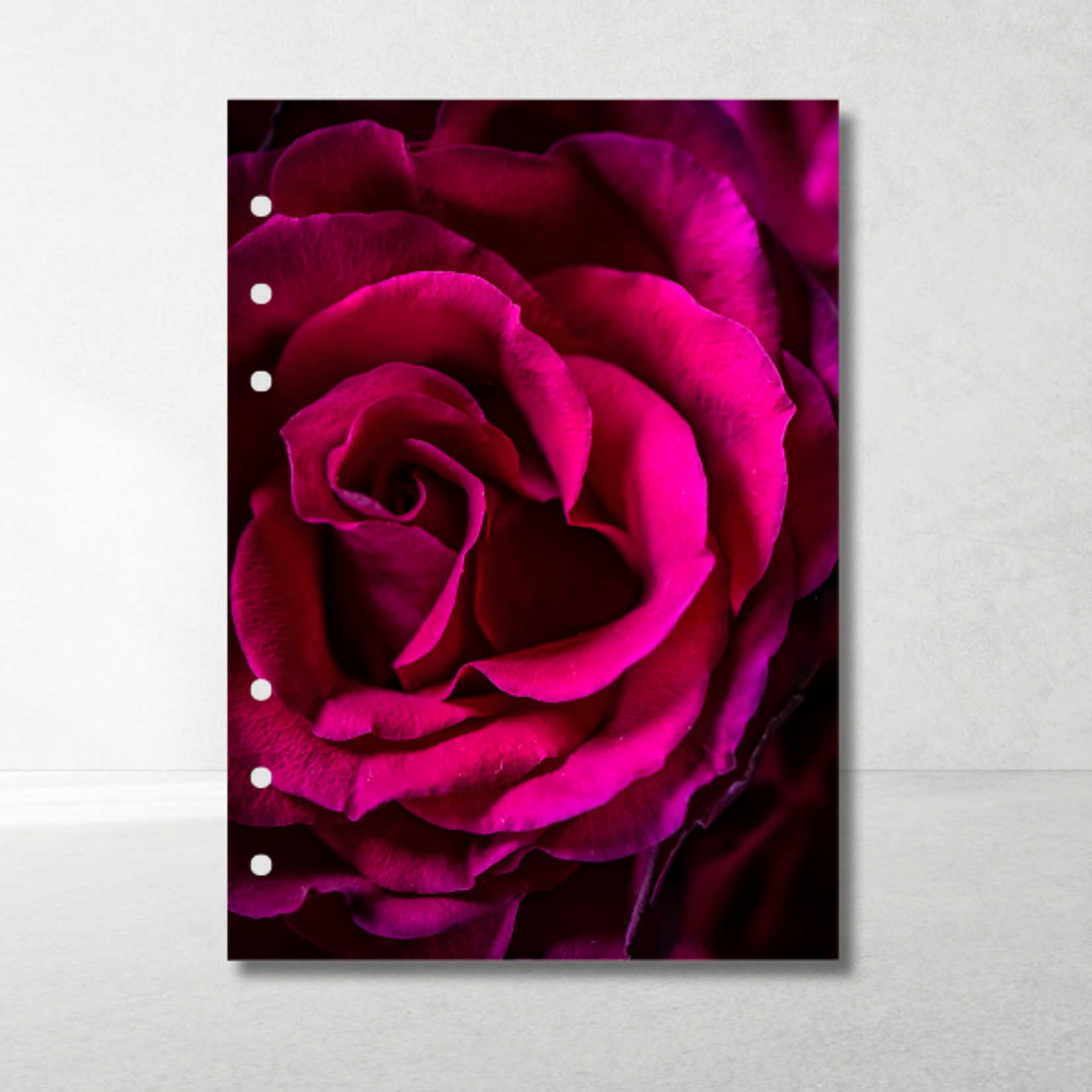 A5 Planner Insert Cards Dark Flowers – set of 6, 6 designs