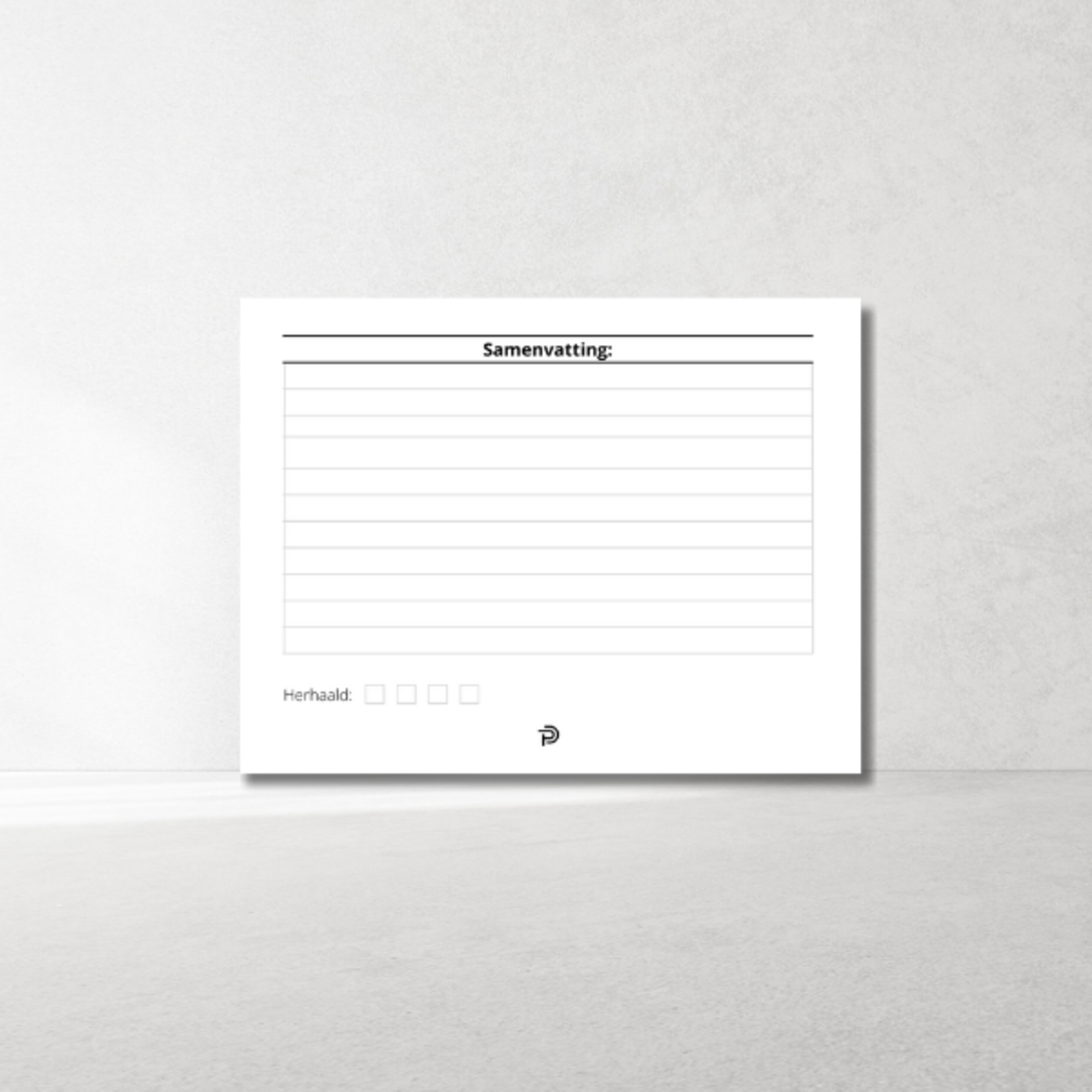 Study Cards Topic & Summary – clarity and structure