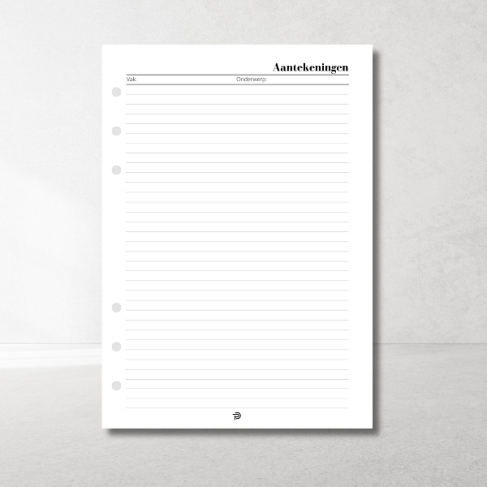 Planner Aantekeningenblok A5 – flexibel noteren en later toevoegen