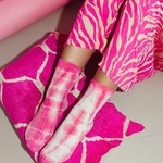 Pinned By K Socks Dip Dye - Pink One Size