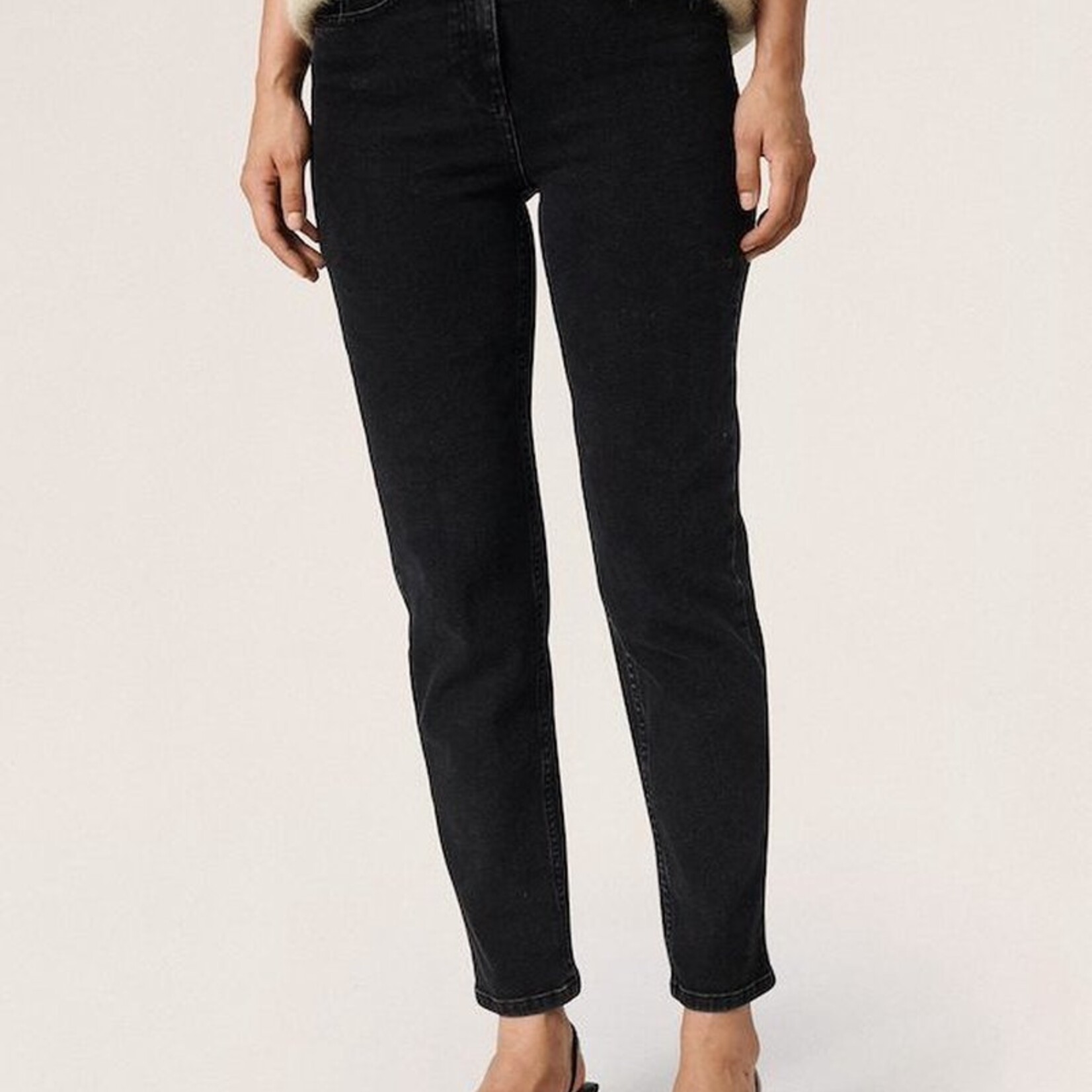 Soaked In Luxury Tessie Denim Pants Black Washed