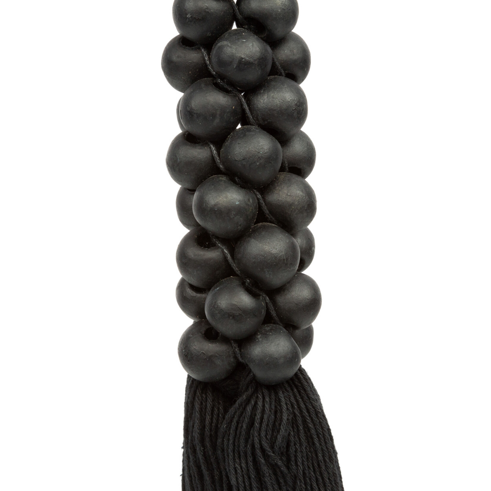 Bazar Bizar De Wooden Beads met Katoen Hangdecoratie - Zwart