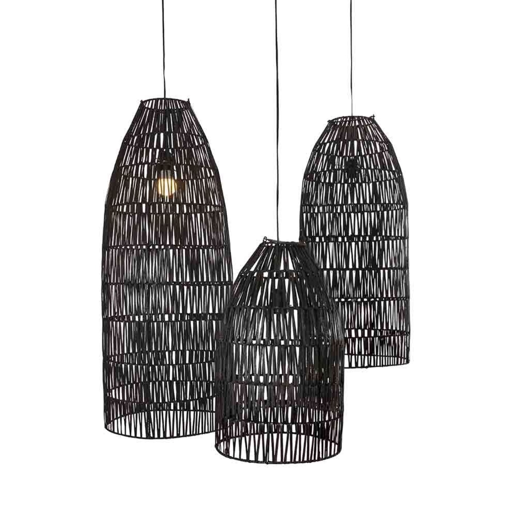 ORIGINAL HOME Original Home Lampshades Conical Black - Set Of 3