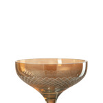 J-Line Drinkglas met ronde voet van goud.