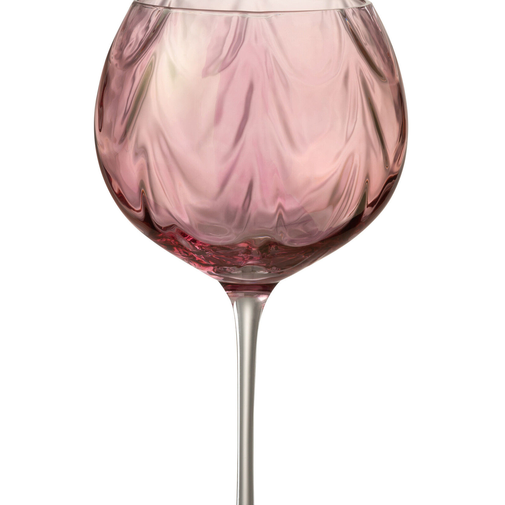 J-Line Wijnglas Onregelmatig Glas Roze