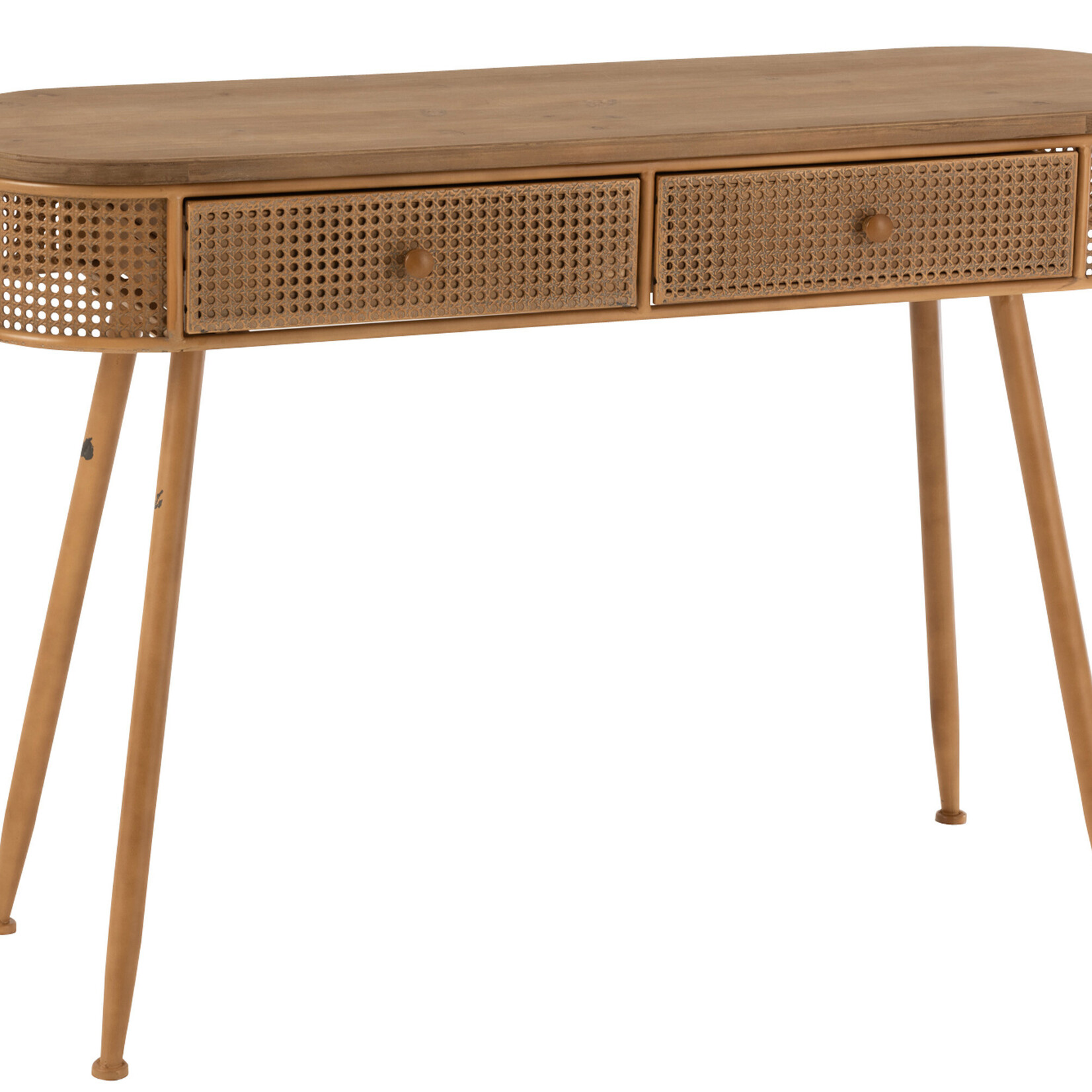 J-Line Console 2 Lades Metaal/Hout Bruin