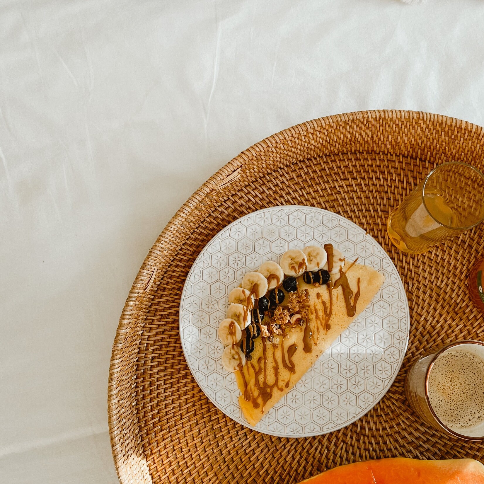 Uma Cantik Lombok Rattan Tray - Lombok Rieten Dienblad