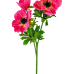 Greenmoods Kunstbloem Anemoon vertakt 56 cm roze - Artificial flower Anemone branched 56 cm pink