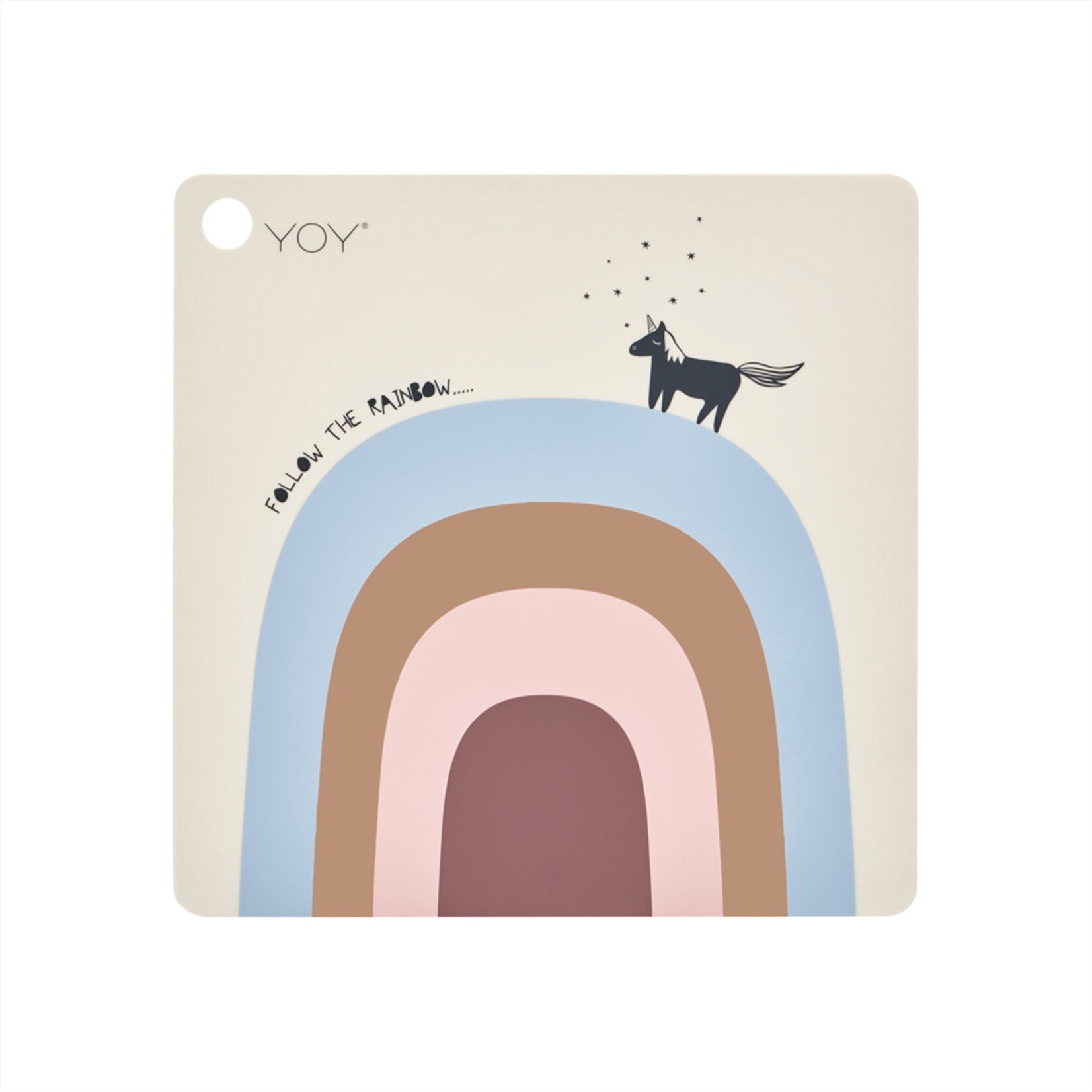 OYOY MINI Placemat Volg De Regenboog - Beige