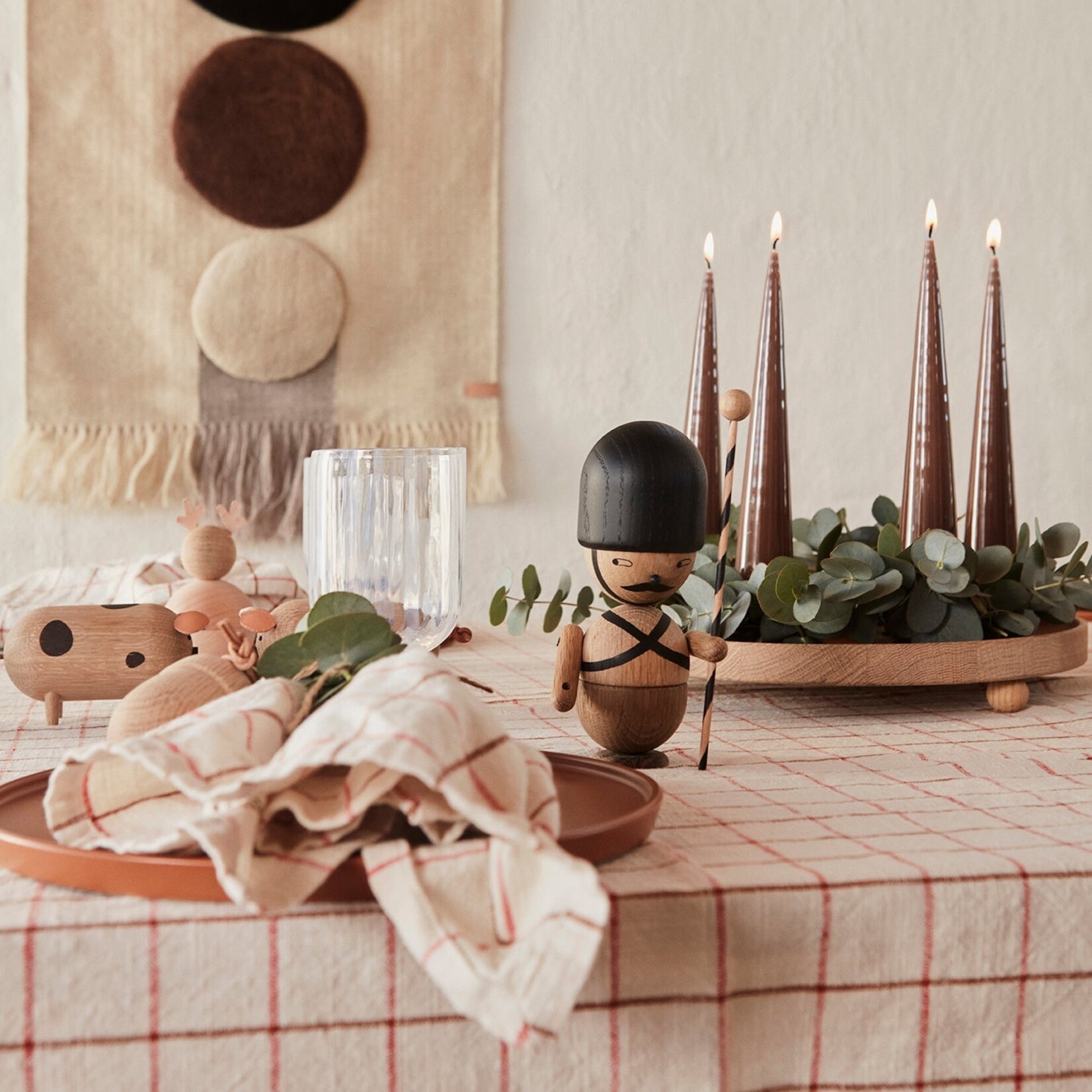 OYOY LIVING Inka Houten Dienblad Rond - Groot - Natuur