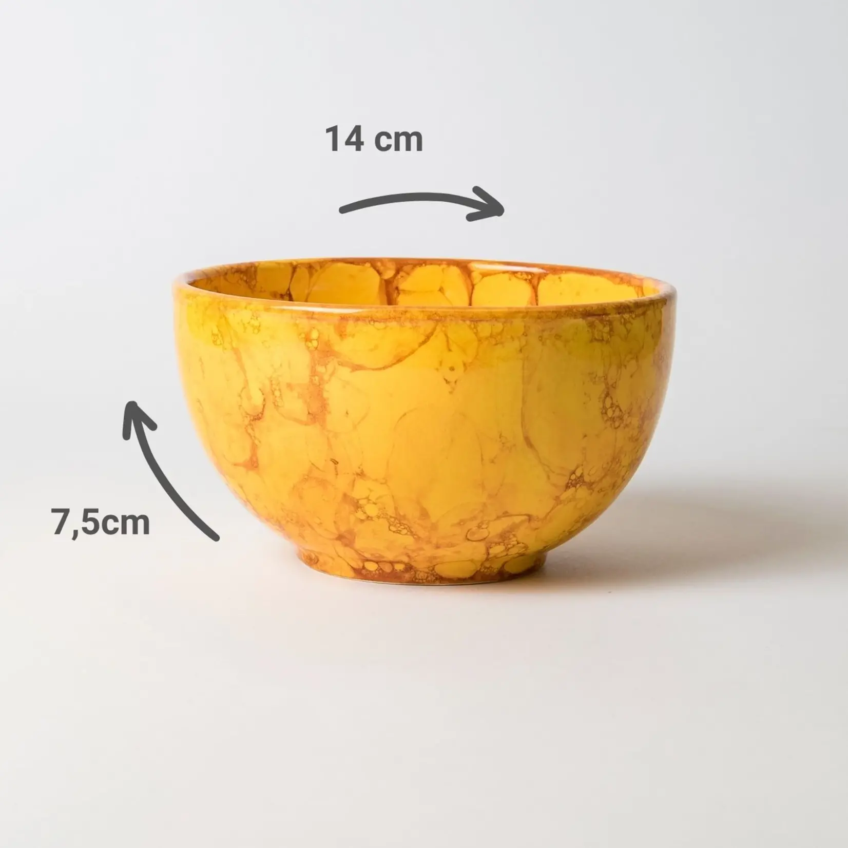 Alfar Tierra Cocida Ceramic Smoothie Bowl Ø14 cm/Cinnamon Yellow