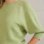 YAYA Trui Met Ronde Hals En Halflange Raglanmouwen Green-