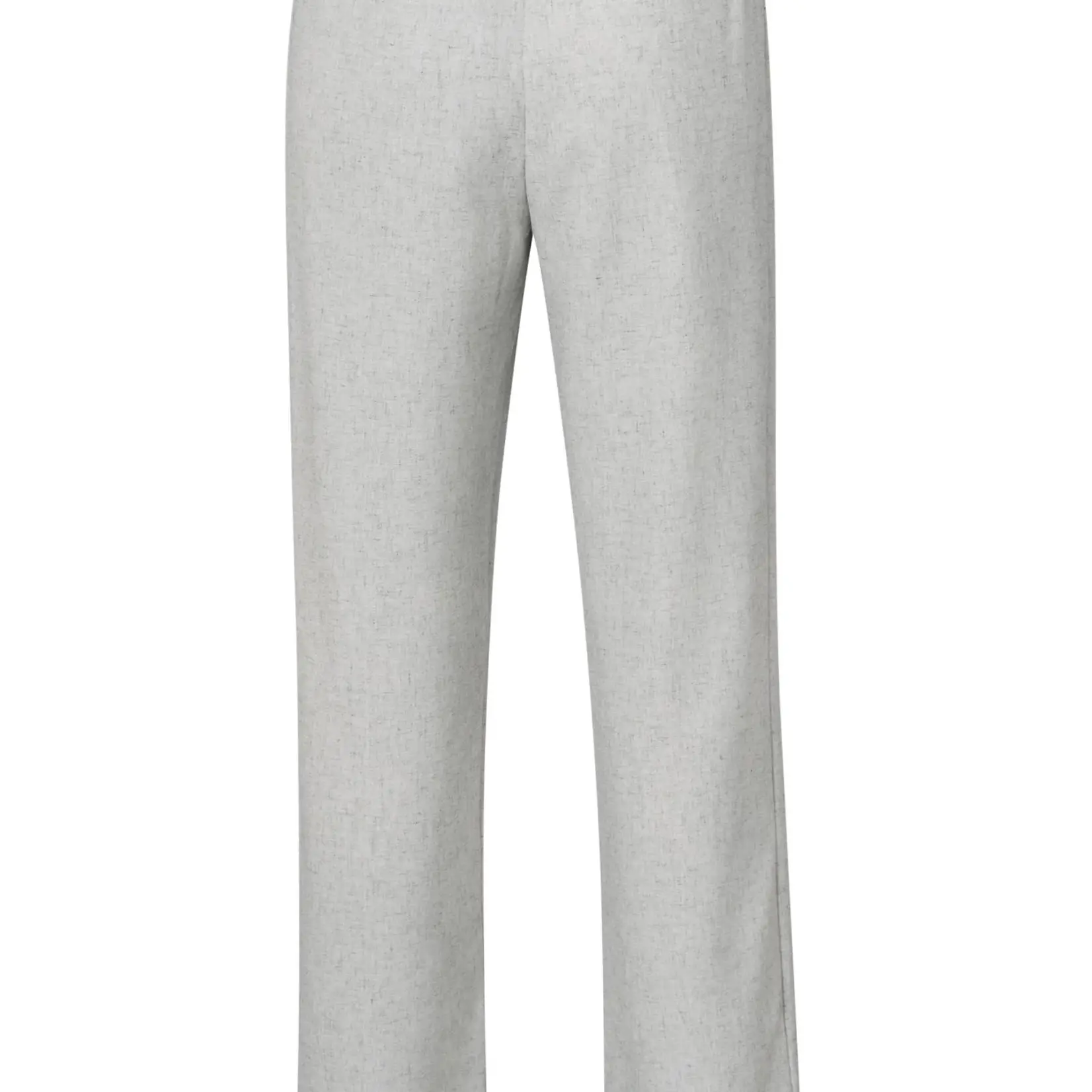 YAYA Geweven Melange Broek Met Wijde Pijpen Light Grey Melange