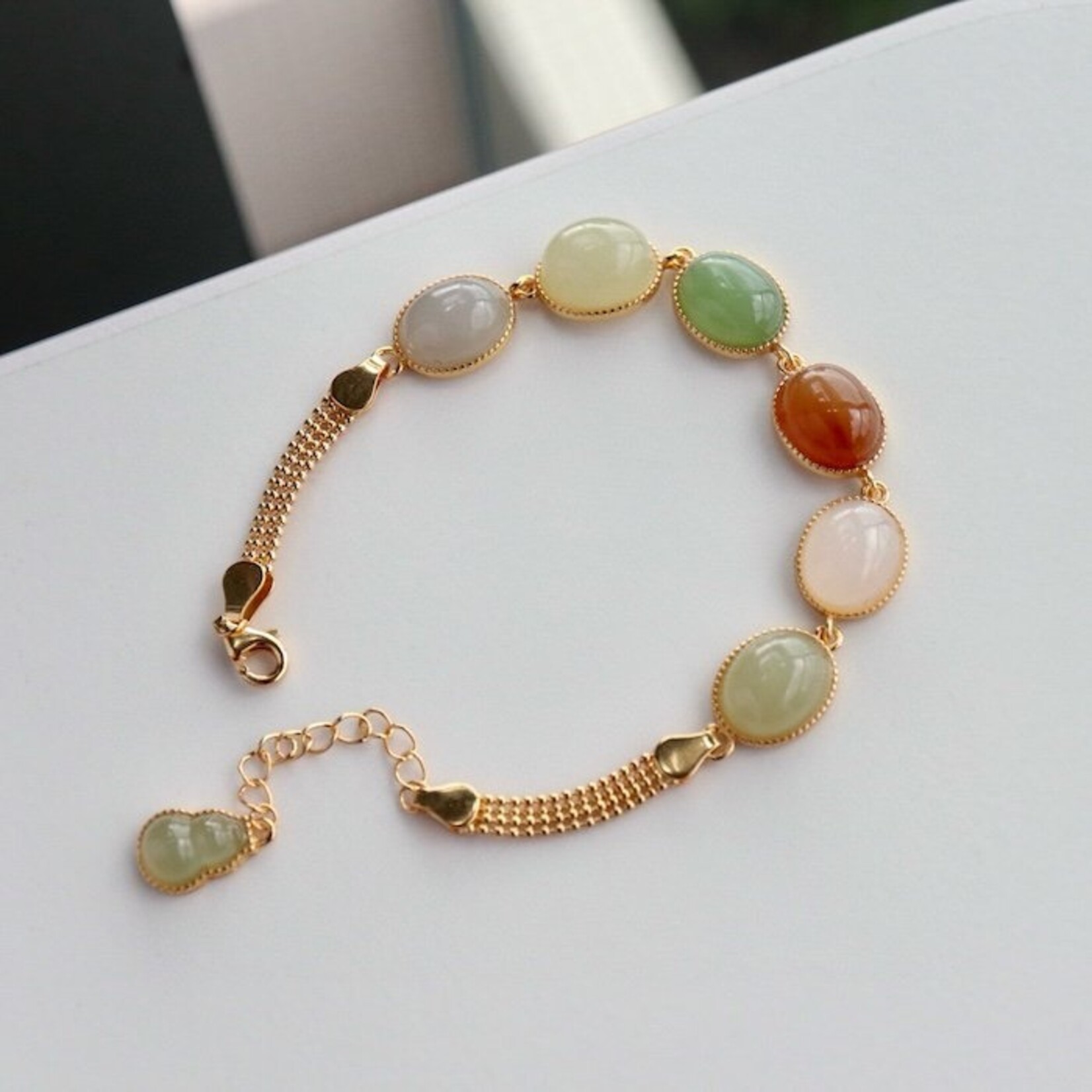 CiCi'De Jewelry Amsterdam Regenboog kleur Jade kralen armband