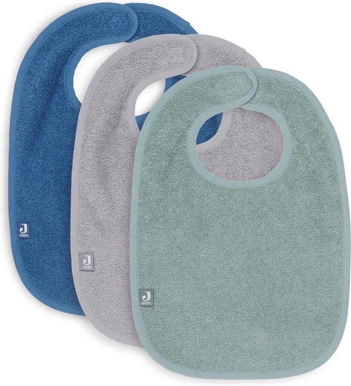 Jollein Slab badstof ash green/storm grey/jeans blue (3pack)