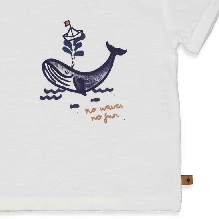 Feetje T-shirt - No Waves, No Fun white