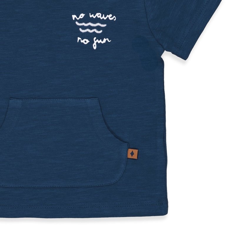 Feetje T-shirt - No Waves, No Fun Indigo