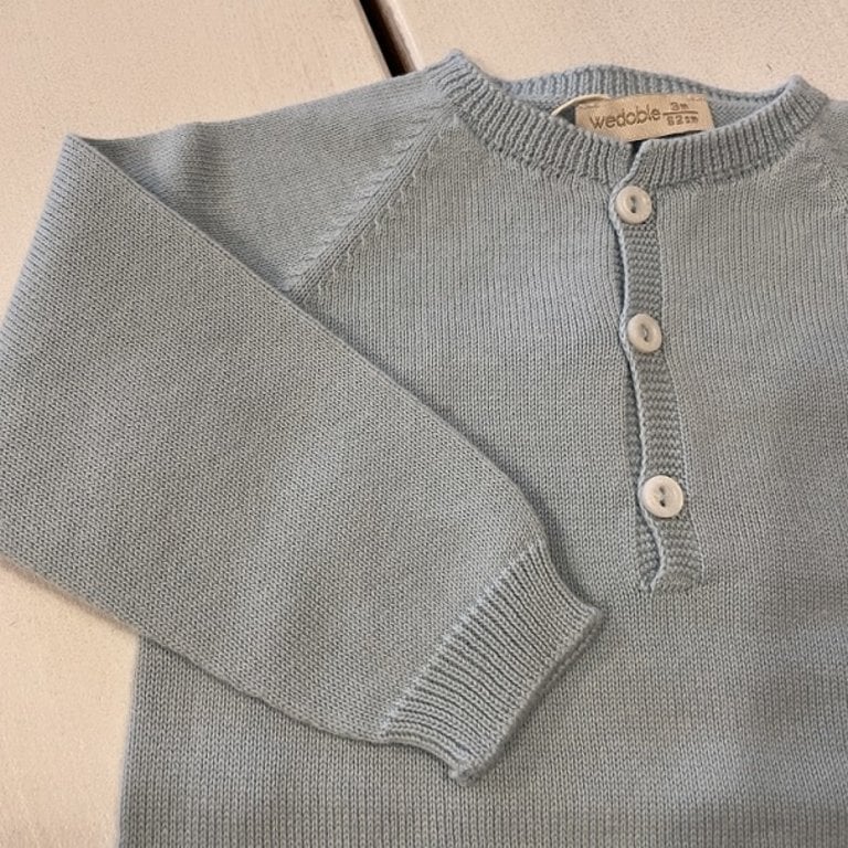 Wedoble Gebreide sweater blue medium