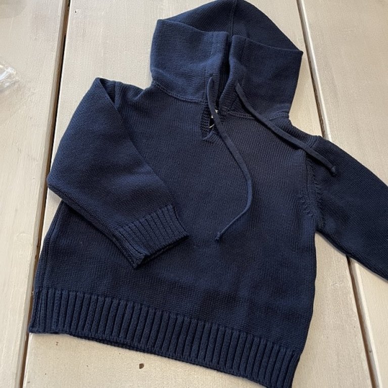 Wedoble Gebreide sweater met capucon marino