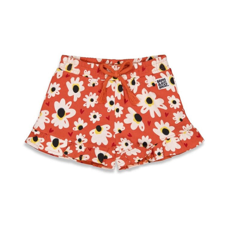 Feetje Short AOP | Have a nice Daisy | Roest