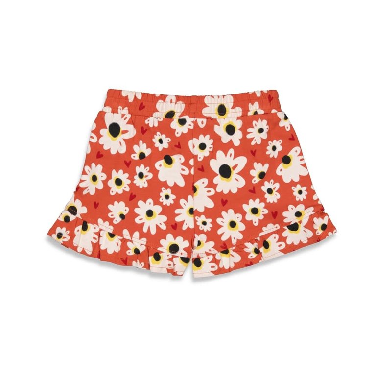 Feetje Short AOP | Have a nice Daisy | Roest