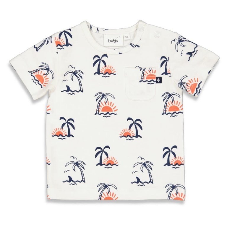 Feetje T-shirt AOP | Sun Chasers | Offwhite