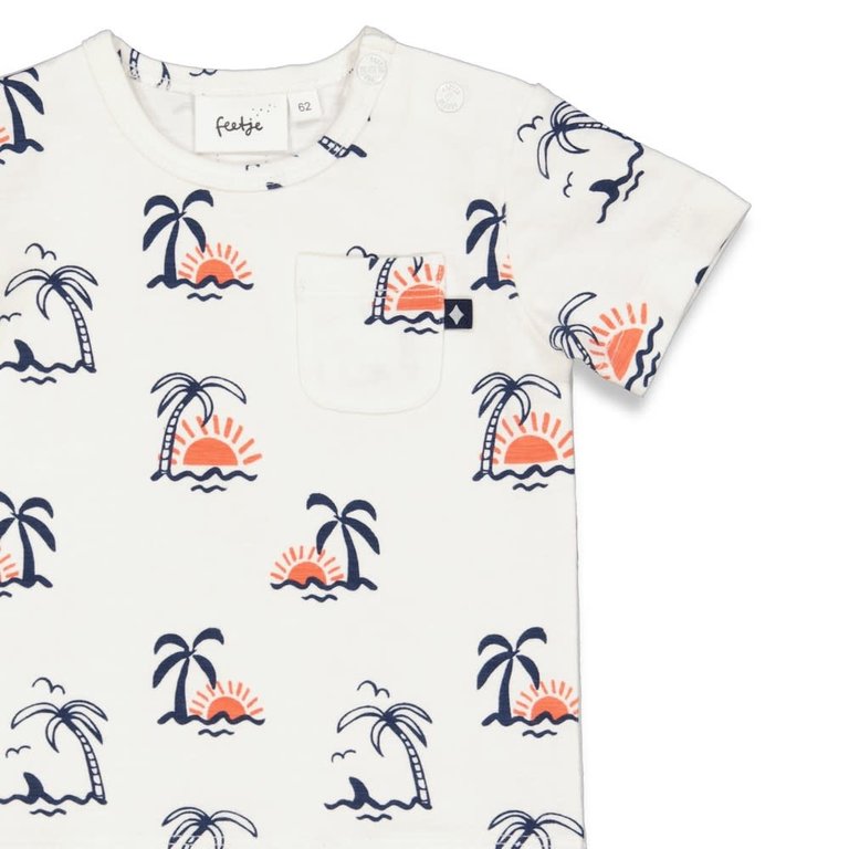 Feetje T-shirt AOP | Sun Chasers | Offwhite