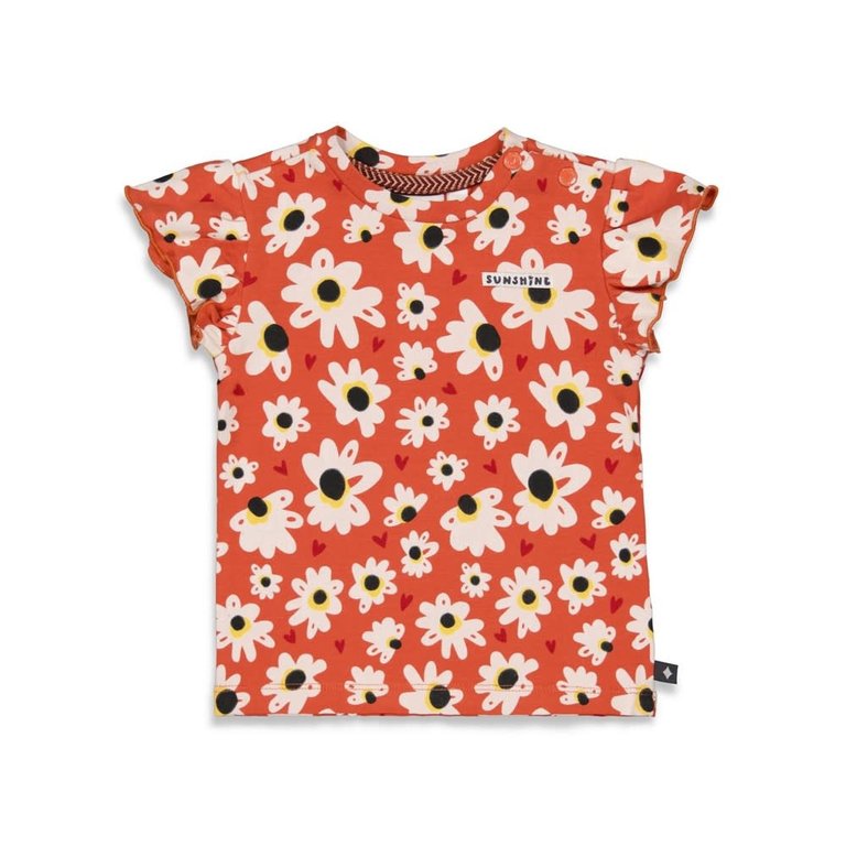 Feetje T-shirt AOP | Have a nice Daisy | Roest