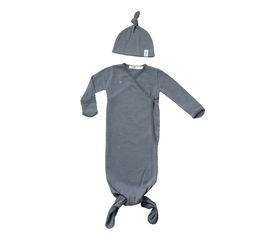 Snoozebaby new born cocoon incl hat | Storm Grey