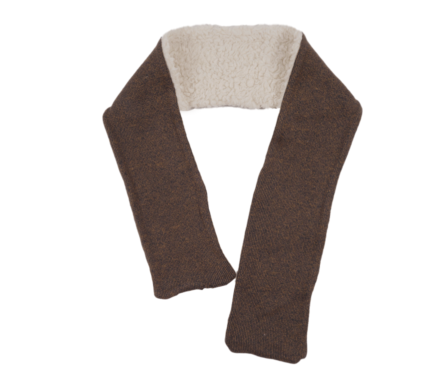 Riffle Outdoor Scarf Quilt  | Teddy/Knitted Combo Caramel
