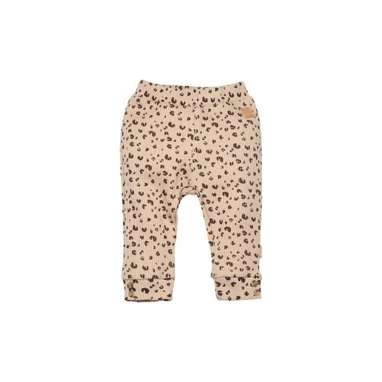 BESS Pants Rib Leopard | Nude